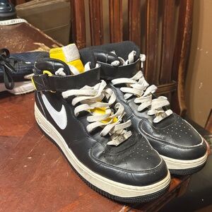 Black and Yellow High-Top AF-1 “82 Sneakers